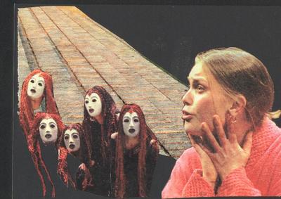 Chorus of Doubters. Artist: Imelda, Ireland.  I am one whose path is blocked by the chorus of doubting thoughts. I am afraid to press ahead past their barrier.