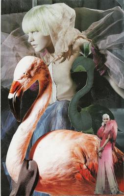 Fifth Chakra Flamingo.  Artist: Karen M, Australia.  I am the one who must speak my truth. I must express myself authentically & honour my central beliefs. I must express myself clearly & gracefully! I must show the world my inner beauty on the outside.