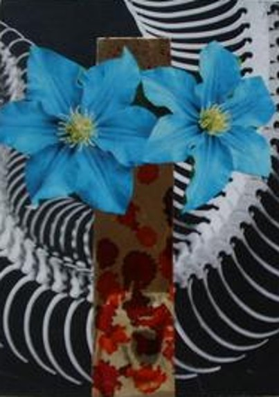 I am one who suffered and died and am resurrected to New Life.  My flowers contain the Hope of humankind.  Pure Love--purest and deep--reaches out to all.  There is beauty in death because of The Greatest Love.... Artist: Marge, Illinois.